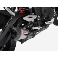 LIGNE COMPLETE ZARD TRIUMPH STREET TRIPLE 765 2023 - Options : noir, Version : homologué, Embout : embout carbone, Matière : inox