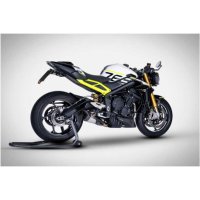 LIGNE COMPLETE ZARD TRIUMPH STREET TRIPLE 765 2023 - Options : noir, Version : homologué, Embout : embout carbone, Matière : inox