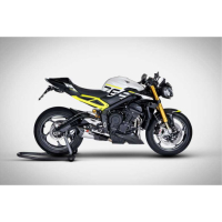 LIGNE COMPLETE ZARD TRIUMPH STREET TRIPLE 765 2023 - Version : racing, Options : noir, Matière : titane, Embout : embout carbone