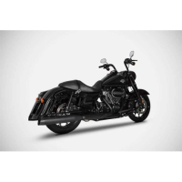 SILENCIEUX ZARD HARLEY DAVIDSON TOURING M8 - Options : noir, Matière : inox, Embout : embout aluminium, Version : homologué
