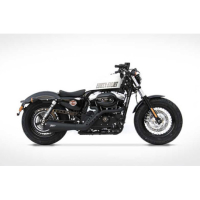LIGNE COMPLETE ZARD SPORT HARLEY DAVIDSON SPORTSTER - Options : noir, Matière : inox, Embout : embout inox, Version : homologué 