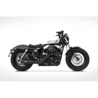 LIGNE COMPLETE ZARD SPORT HARLEY DAVIDSON SPORTSTER - Options : noir, Version : homologué, Embout : embout inox, Matière : inox 