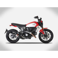 ECHAPPEMENT ZARD INOX DUCATI SRAMBLER 800 - Embout : embout carbone, Matière : carbone, Version : homologué