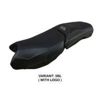HOUSSE DE SELLE COMPATIBLE BMW R 1250 GS ADVENTURE 19-23 MODÈLE PERTH - Logo : AVEC LOGO, Couleur : NOIR, Type : STANDARD