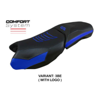 HOUSSE DE SELLE COMPATIBLE BMW R 1250 GS ADVENTURE 19-23 MODÈLE PERTH - Couleur : NOIR, Type : STANDARD, Logo : AVEC LOGO