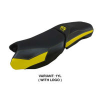HOUSSE DE SELLE COMPATIBLE BMW R 1250 GS ADVENTURE 19-23 MODÈLE PERTH - Couleur : BLANC, Type : STANDARD, Logo : AVEC LOGO
