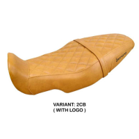 HOUSSE DE SELLE COMPATIBLE BENELLI LEONCINO 800 22-23 MODÈLE CAMBERRA - Logo : AVEC LOGO, Couleur : MARRON FONCE, Type : STANDARD