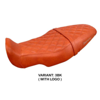 HOUSSE DE SELLE COMPATIBLE BENELLI LEONCINO 800 22-23 MODÈLE CAMBERRA - Logo : AVEC LOGO, Couleur : MARRON FONCE, Type : STANDARD