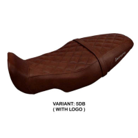 HOUSSE DE SELLE COMPATIBLE BENELLI LEONCINO 800 22-23 MODÈLE CAMBERRA - Logo : AVEC LOGO, Couleur : MARRON FONCE, Type : STANDARD