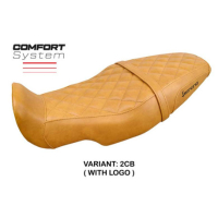 HOUSSE DE SELLE COMPATIBLE BENELLI LEONCINO 800 22-23 MODÈLE CAMBERRA - Logo : AVEC LOGO, Couleur : CHAMEAU, Type : STANDARD