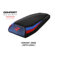 HOUSSE DE SELLE PASSAGER COMPATIBLE BMW M 1000 R 22-23 MODÈLE TAYMA - Logo : AVEC LOGO, Type : ULTRAGRIP, Couleur : ROUGE BLANC BLEU