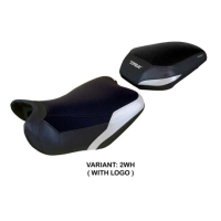 HOUSSE DE SELLE COMPATIBLE BENELLI TRK 702 MODÈLE TAISHA - Logo : AVEC LOGO, Couleur : GRIS JAUNE, Type : STANDARD