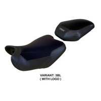 HOUSSE DE SELLE COMPATIBLE BENELLI TRK 702 MODÈLE TAISHA - Logo : AVEC LOGO, Couleur : GRIS JAUNE, Type : STANDARD