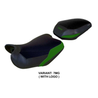 HOUSSE DE SELLE COMPATIBLE BENELLI TRK 702 MODÈLE TAISHA - Logo : AVEC LOGO, Couleur : GRIS JAUNE, Type : STANDARD