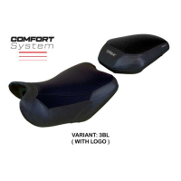 HOUSSE DE SELLE COMPATIBLE BENELLI TRK 702 MODÈLE TAISHA - Logo : AVEC LOGO, Couleur : GRIS JAUNE, Type : STANDARD
