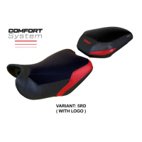 HOUSSE DE SELLE COMPATIBLE BENELLI TRK 702 MODÈLE TAISHA - Logo : AVEC LOGO, Couleur : GRIS JAUNE, Type : STANDARD