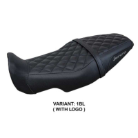 HOUSSE DE SELLE COMPATIBLE BENELLI LEONCINO 800 22-23 MODÈLE SYDNEY - Type : STANDARD, Logo : AVEC LOGO, Couleur : VERT MILITAITE 