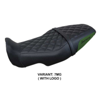 HOUSSE DE SELLE COMPATIBLE BENELLI LEONCINO 800 22-23 MODÈLE SYDNEY - Logo : AVEC LOGO, Couleur : VERT MILITAITE, Type : STANDARD