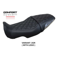HOUSSE DE SELLE COMPATIBLE BENELLI LEONCINO 800 22-23 MODÈLE SYDNEY - Logo : AVEC LOGO, Couleur : VERT MILITAITE, Type : STANDARD