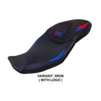 HOUSSE DE SELLE COMPATIBLE BMW S 1000 XR 20-23 MODÈLE DRESDEN - Logo : AVEC LOGO, Couleur : ROUGE-BLEU, Type : STANDARD