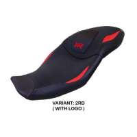 HOUSSE DE SELLE COMPATIBLE BMW S 1000 XR 20-23 MODÈLE DRESDEN - Type : STANDARD, Logo : AVEC LOGO, Couleur : ROUGE-BLEU