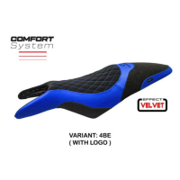 HOUSSE DE SELLE COMPATIBLE CAGIVA RAPTOR 650-1000 00-07 MODÈLE ERACLEA - Logo : AVEC LOGO, Couleur : NOIR, Type : STANDARD 