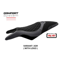 HOUSSE DE SELLE COMPATIBLE CAGIVA RAPTOR 650-1000 00-07 MODÈLE ERACLEA - Couleur : ROUGE, Type : STANDARD, Logo : AVEC LOGO