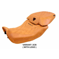 HOUSSE DE SELLE COMPATIBLE DUCATI DIAVEL V4 2023 MODÈLE DIABLO CLASS - Type : STANDARD, Logo : AVEC LOGO, Couleur : MARRON