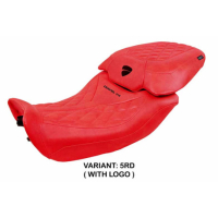 HOUSSE DE SELLE COMPATIBLE DUCATI DIAVEL V4 2023 MODÈLE DIABLO CLASS - Logo : AVEC LOGO, Couleur : MARRON, Type : STANDARD