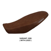 HOUSSE DE SELLE COMPATIBLE DUCATI SCRAMBLER 800 2023 MODÈLE VENICE - Logo : AVEC LOGO, Couleur : MARRON, Type : STANDARD