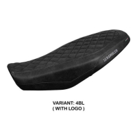HOUSSE DE SELLE COMPATIBLE DUCATI SCRAMBLER 800 2023 MODÈLE VENICE - Logo : AVEC LOGO, Couleur : CHAMEAU, Type : STANDARD