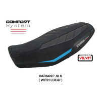 HOUSSE DE SELLE COMPATIBLE DUCATI SCRAMBLER 800 2023 MODÈLE RIMINI - Logo : AVEC LOGO, Couleur : GRIS GRIS, Type : STANDARD 