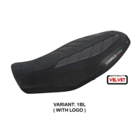 HOUSSE DE SELLE COMPATIBLE DUCATI SCRAMBLER 800 2023 MODÈLE RIMINI - Logo : AVEC LOGO, Couleur : GRIS GRIS, Type : STANDARD