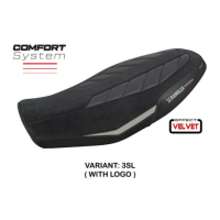 HOUSSE DE SELLE COMPATIBLE DUCATI SCRAMBLER 800 2023 MODÈLE RIMINI - Logo : AVEC LOGO, Couleur : ORANGE, Type : STANDARD
