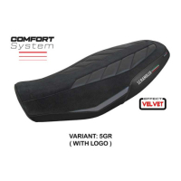 HOUSSE DE SELLE COMPATIBLE DUCATI SCRAMBLER 800 2023 MODÈLE RIMINI - Type : STANDARD, Logo : AVEC LOGO, Couleur : ARGENT