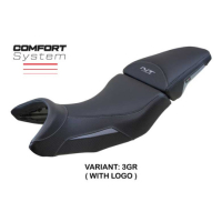 HOUSSE DE SELLE COMPATIBLE HONDA NT 1100 21-23 MODÈLE MIYAGI - Logo : AVEC LOGO, Couleur : GRIS GRIS, Type : STANDARD 