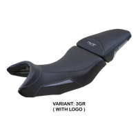 HOUSSE DE SELLE COMPATIBLE HONDA NT 1100 21-23 MODÈLE MIYAGI - Logo : AVEC LOGO, Couleur : GRIS GRIS, Type : STANDARD