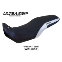 HOUSSE DE SELLE COMPATIBLE HONDA TRANSALP 750 2023 MODÈLE MALMO - Logo : AVEC LOGO, Couleur : ARGENT, Type : ULTRAGRIP