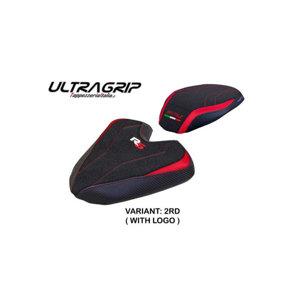 HOUSSE DE SELLE COMPATIBLE MV AGUSTA BRUTALE 1000 RS 21-24 MODÈLE ANKARA VELVET - Logo : AVEC LOGO, Couleur : ARGENT, Type : STANDARD