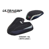 HOUSSE DE SELLE COMPATIBLE MV AGUSTA BRUTALE 1000 RS 21-24 MODÈLE ANKARA VELVET - Logo : AVEC LOGO, Couleur : ARGENT, Type : STANDARD
