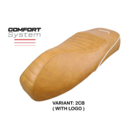 HOUSSE DE SELLE COMPATIBLE VESPA GTS 125/150/300 09-23 MODÈLE PANAREA - Logo : AVEC LOGO, Couleur : GRIS GRIS, Type : STANDARD