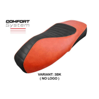 HOUSSE DE SELLE COMPATIBLE VESPA GTS 125/150/300 09-23 MODÈLE ALICUDI - Type : STANDARD, Logo : AVEC LOGO, Couleur : CHAMEAU