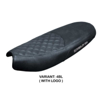 HOUSSE DE SELLE COMPATIBLE TRIUMPH SCRAMBLER 1200 19-23 MODÈLE WATFORD - Logo : AVEC LOGO, Couleur : CHAMEAU, Type : STANDARD