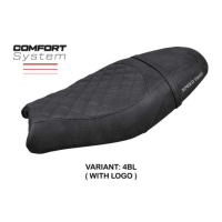 HOUSSE DE SELLE COMPATIBLE TRIUMPH SPEED TWIN 900 19-23 MODÈLE WEMBLEY - Logo : AVEC LOGO, Couleur : CHAMEAU, Type : STANDARD