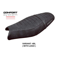 HOUSSE DE SELLE COMPATIBLE TRIUMPH SPEED TWIN 900 19-23 MODÈLE ENFIELD - Type : STANDARD, Logo : AVEC LOGO, Couleur : MARRON 