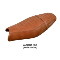 HOUSSE DE SELLE COMPATIBLE TRIUMPH SPEED TWIN 900 19-23 MODÈLE ENFIELD - Logo : AVEC LOGO, Couleur : MARRON, Type : STANDARD