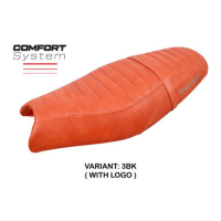 HOUSSE DE SELLE COMPATIBLE TRIUMPH SPEED TWIN 900 19-23 MODÈLE ENFIELD - Type : STANDARD, Logo : AVEC LOGO, Couleur : CHAMEAU