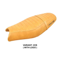 HOUSSE DE SELLE COMPATIBLE TRIUMPH SPEED TWIN 900 19-23 MODÈLE ENFIELD - Logo : AVEC LOGO, Couleur : CHAMEAU, Type : STANDARD