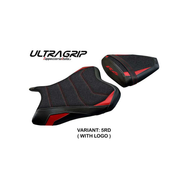 HOUSSE DE SELLE COMPATIBLE YAMAHA R6 06-07 MODÈLE AICHI - Type : STANDARD, Logo : AVEC LOGO, Couleur : ARGENT