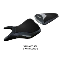 HOUSSE DE SELLE COMPATIBLE YAMAHA MT-03 20-23 MODÈLE MEOLO - Couleur : BLANC, Logo : AVEC LOGO, Type : ULTRAGRIP